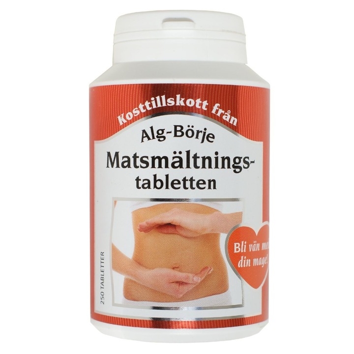 Tablete Alg-Borje pentru digestie, 100 comprimate, turmeric, ghimbir