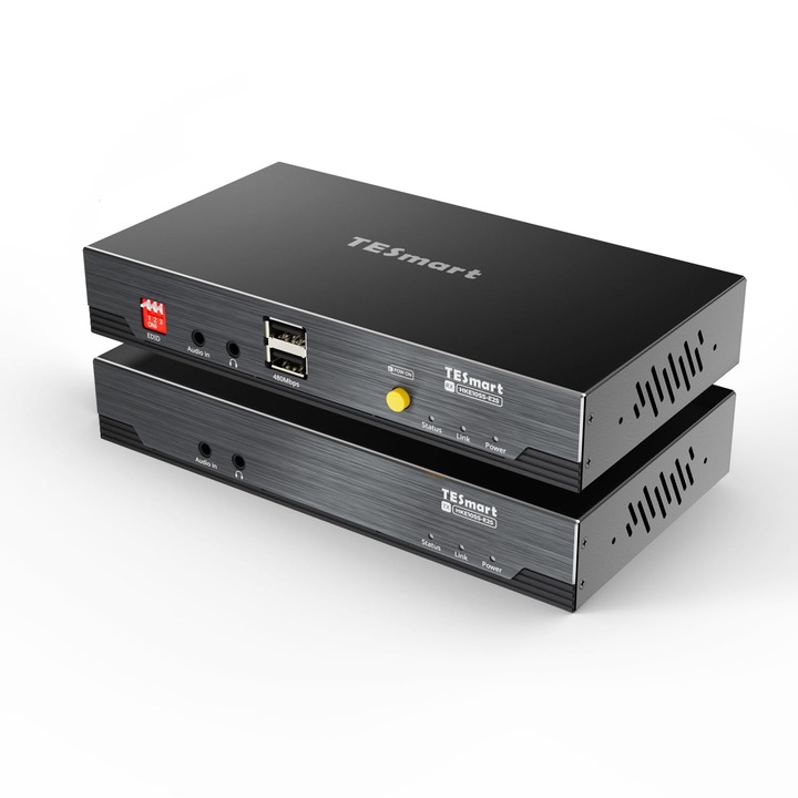 TESmart HDMI 4K@30Hz KVM hosszabbító, 100m, kétirányú audio, EDID