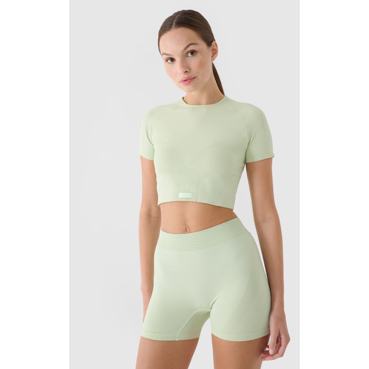 Tricou sport dama 4F, uscare rapida, turcoaz, XS-S INTL