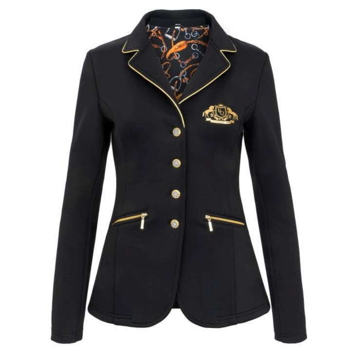 Състезателно яке Equestrian Queen Layla, елегантно, черно, полиестер