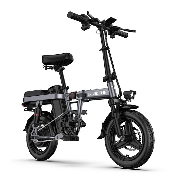 Bicicleta electrica Engwe T14, pliabila, 250W, 25 km/h, gri, 127x52,5x102 cm