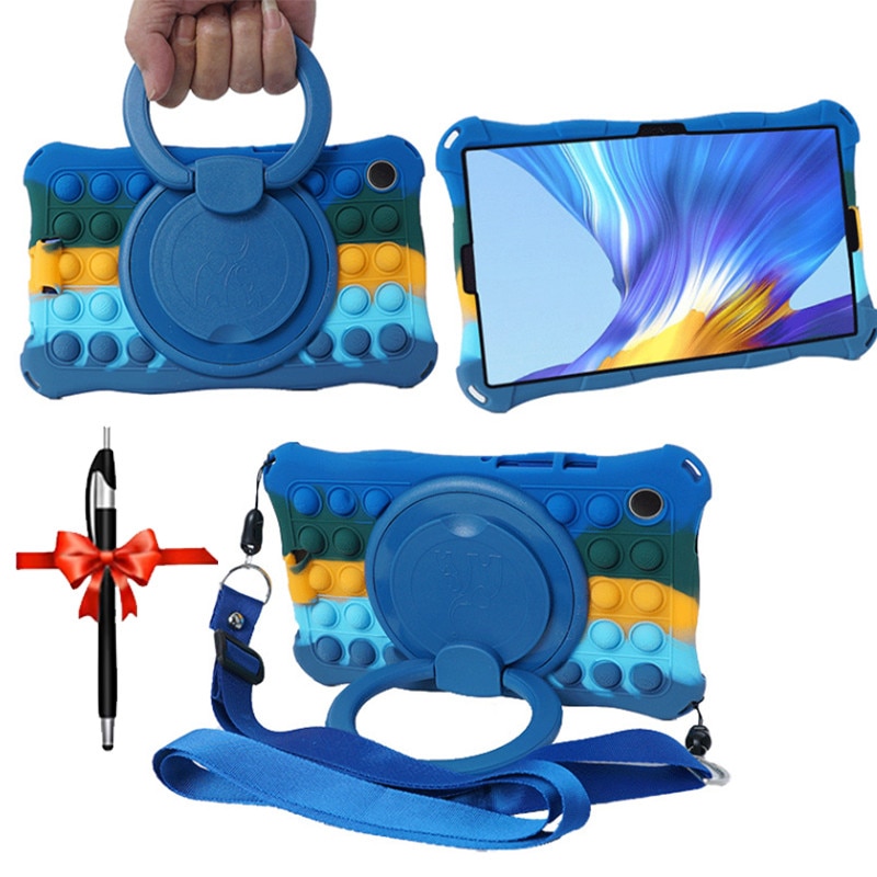 Husa protectie tableta ZYNORO, suport rotativ 360°, albastru, Compatibila cu Samsung Tab A9