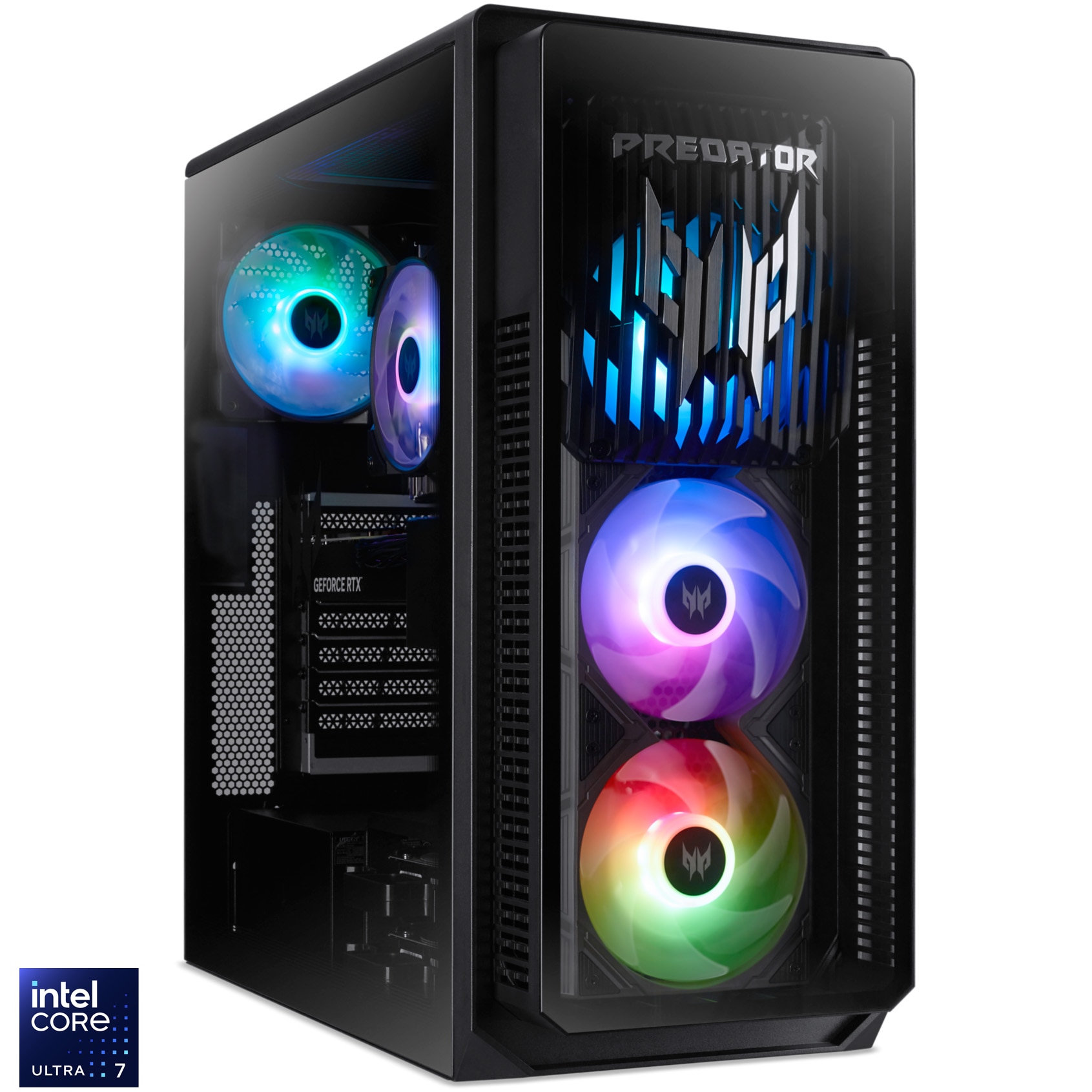 Sistem Desktop PC Gaming Acer Predator Orion 5000 PO5-660 cu procesor Intel® Core™ Ultra 7 265F pana la 5.30 GHz, 32GB DDR5, 2TB SSD, NVIDIA® GeForce® RTX™ 5080 16GB GDDR7, NO OS,