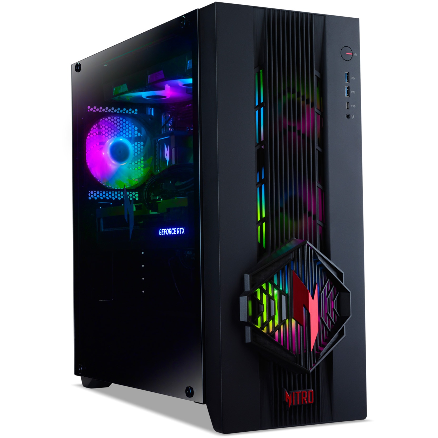 Sistem Desktop PC Gaming Acer Nitro 70 N70X3D-100 cu procesor AMD