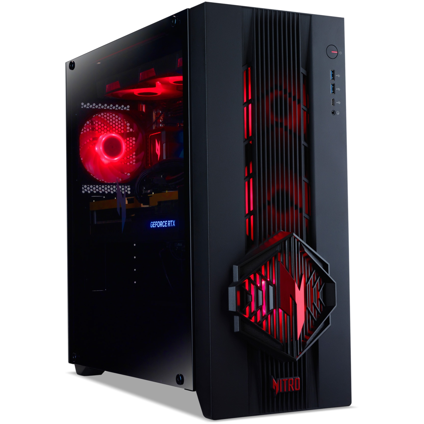 Sistem Desktop PC Gaming Acer Nitro 70 N70X3D-100 cu procesor AMD
