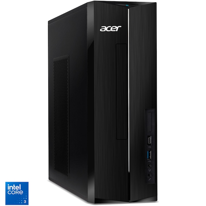 Настолен компютър Acer Aspire XC-1715, Intel® Core™ 3 N355 до 3.90 GHz, 16GB DDR4, 512GB SSD, Intel® Graphics, NO OS, Черен