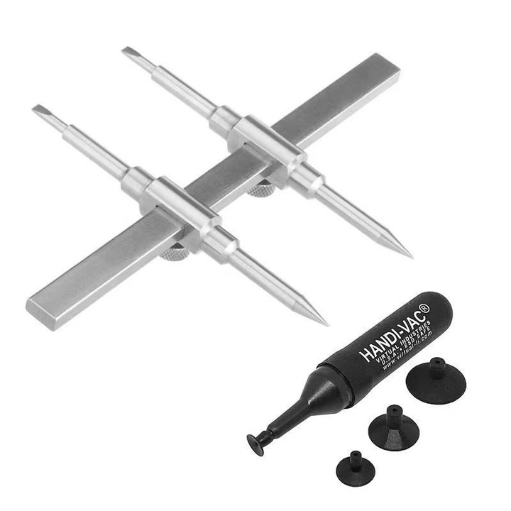 Set unealtă YDCY, cheie fixă în cruce, inox, pentru lentile și binocluri