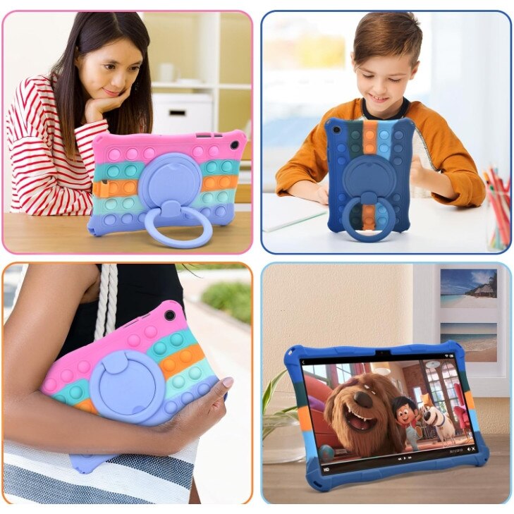 Husa de protectie pentru tableta, ZYNORO®，suport rotativ, 11 inch, Cu snur，Compatibila cu Samsung Tab A9 Plus, albastru