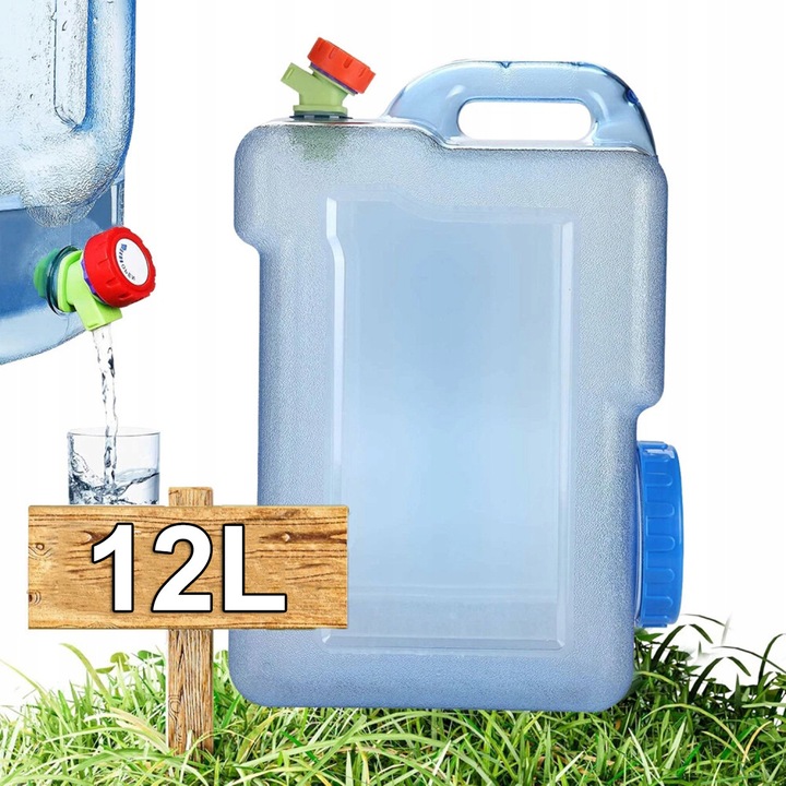 Canistra pentru apa potabila YOUKUKE, 12L, cu robinet, orizontala, albastra, fara BPA, pentru camping, activitati, 37.5x16.5x25 cm