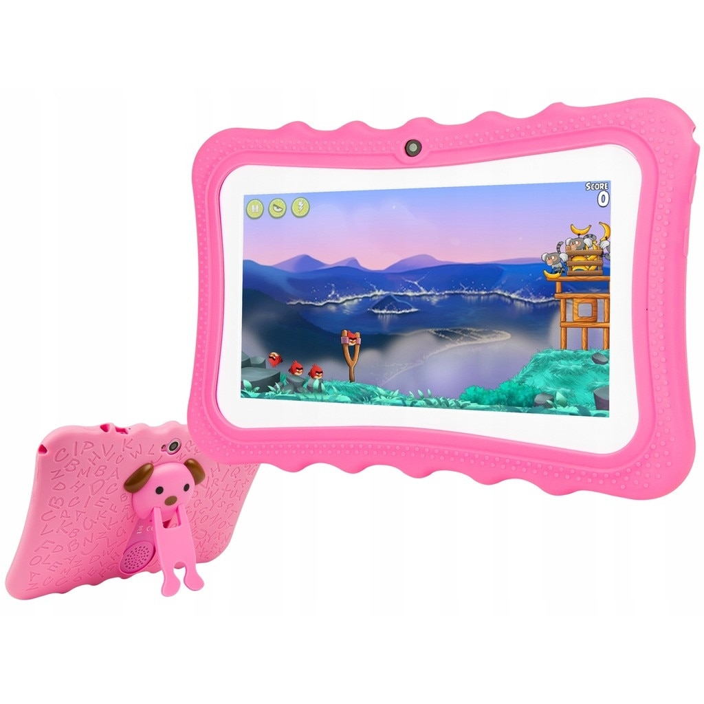 Tabletă pentru copii, YOUKUKE, 7 inch, roz, 2GB RAM, 32GB ROM, include husă de protecție