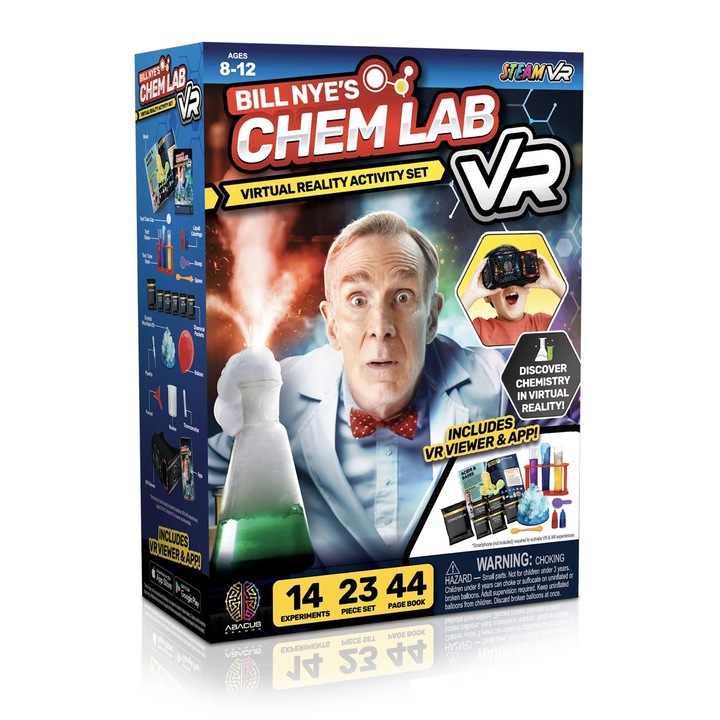 Set educativ Bill Nye - Kit de chimie VR, 23 piese, multicolor, 30,48x22,86x15,24cm