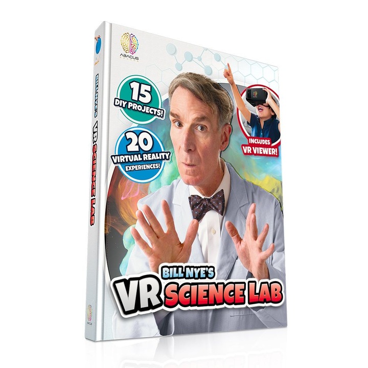 Set educativ Bill Nye - Laborator de stiinta VR, 20+ experimente, Abacus, 7,62x24,13x16,51cm, pentru copii de 4 ani si peste