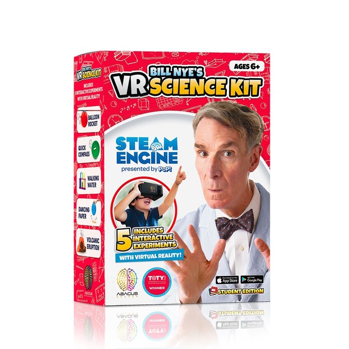 Set educativ Bill Nye, kit stiintific VR, 22 teme, 5 experimente practice, 7,62x24,13x16,51cm