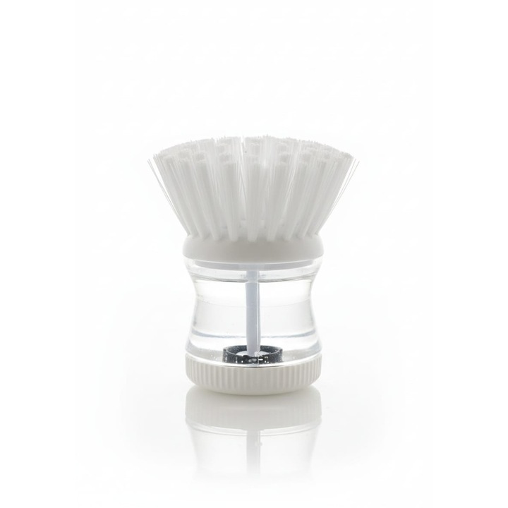 Perie de Vase Premium cu Rezervor pentru Detergent, Alb