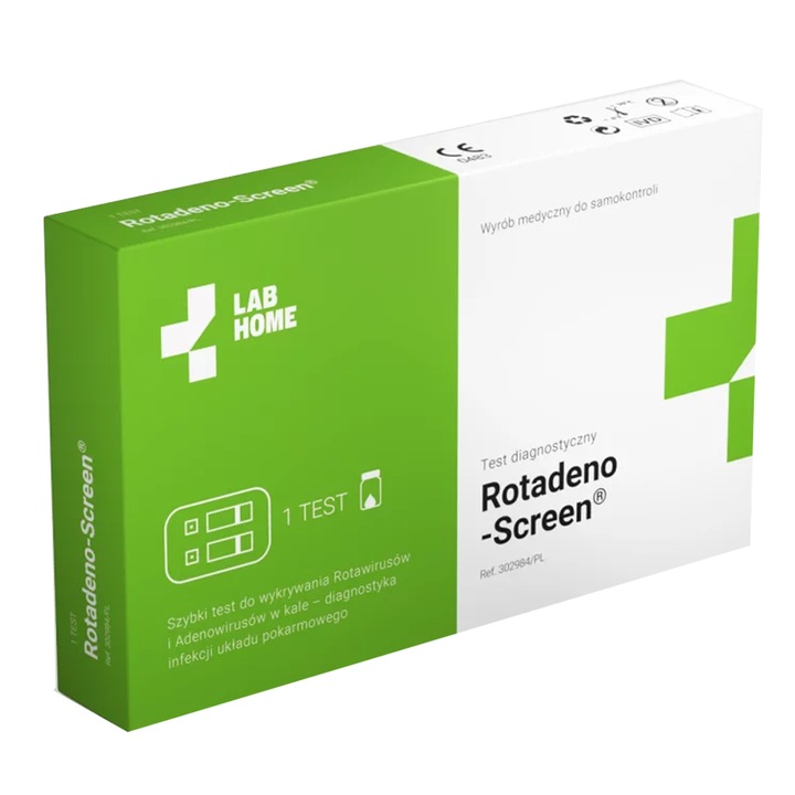 Test de diagnosticare a infectiilor virale Rotadeno-Screen, Labhome, 1 bucata