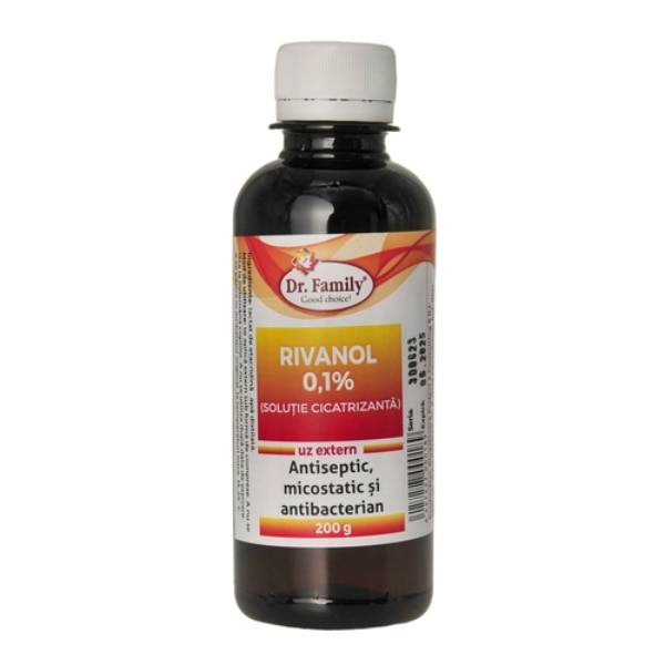 Obat Rivanol Rivanol 0.1%, 200ml, antiseptic local, dezinfectant, Dr. Family - eMAG.ro
