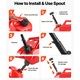 Canistra metalica pentru combustibil (bidon benzina/motorina), 20 L, Cu duza de turnare, Debit max. 6 L/min, Etansa si rezistenta la coroziune, Pentru auto/moto/ATV/UTV, Rosu