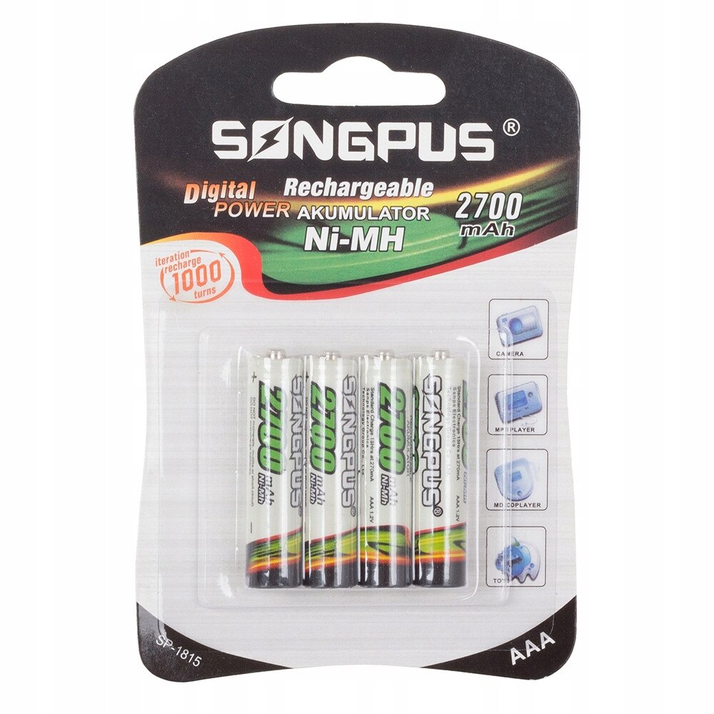 Baterii reincarcabile AAA R3 2700mAh set 4 bucati pentru telecomenzi ...