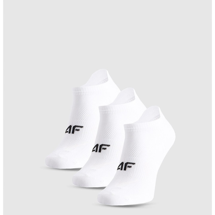 4F lányka sportzokni, 3 pár, fehér, 38-40