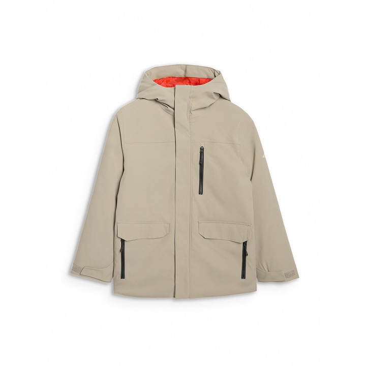 Geaca baieti 4FJRAW25TJACM309-82S, 4F, Poliester, Bej