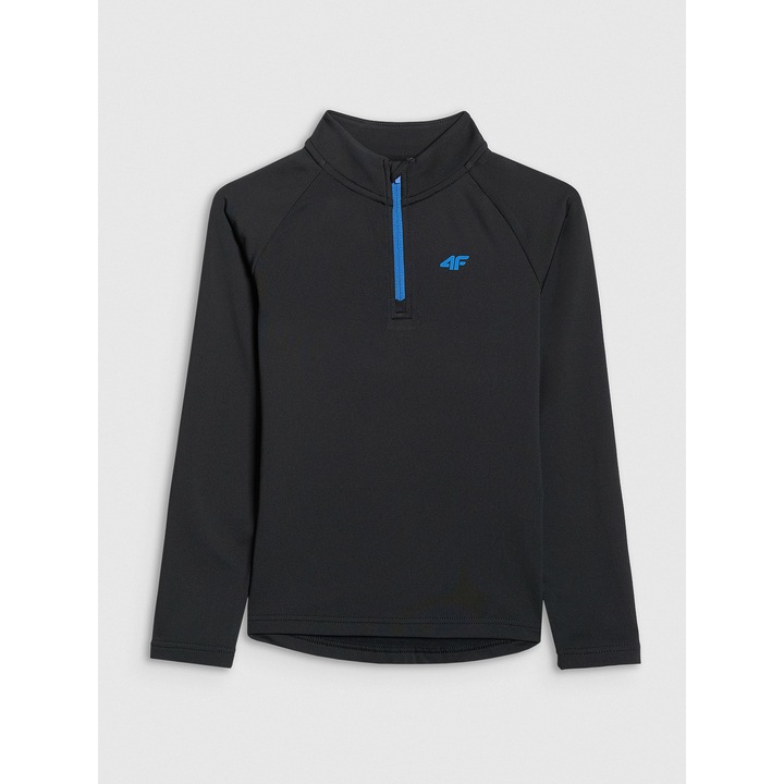 Bluza sport copii, 4F, lenjerie Polara, negru, polar, 158-164 CM