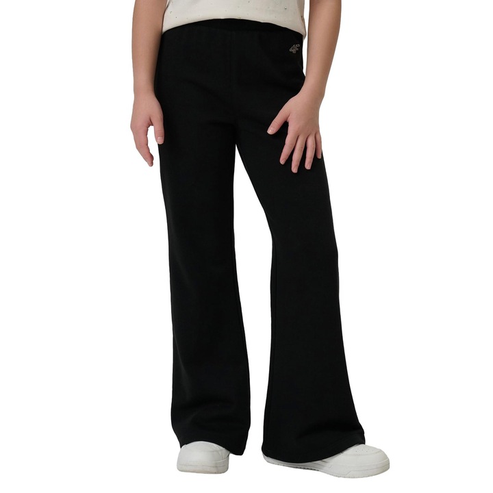 Sportnadrág lányoknak, 4F, pamut/poliészter, fekete