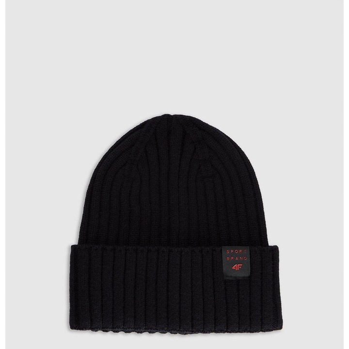 Gyerek beanie sapka, 4F, fekete, univerzális méret