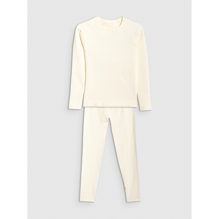 Lenjerie termoactiva fete, 4F, poliester, alb, 128-134 CM