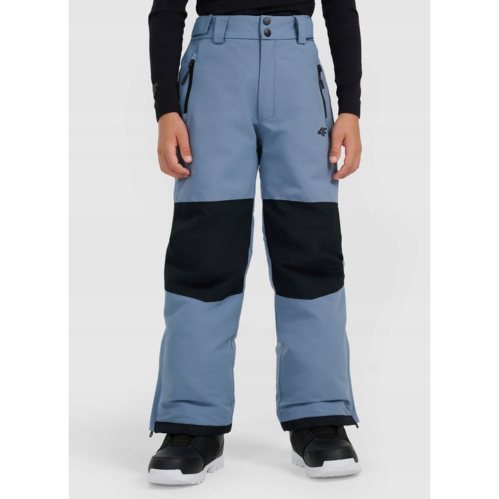 Pantaloni snowboard 4F, bleumarin, poliester, izolatie usoara, pentru baieti