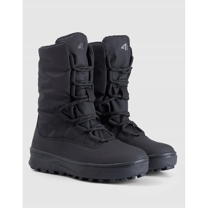 4F gyerek téli csizma, INUA, fekete, lányoknak