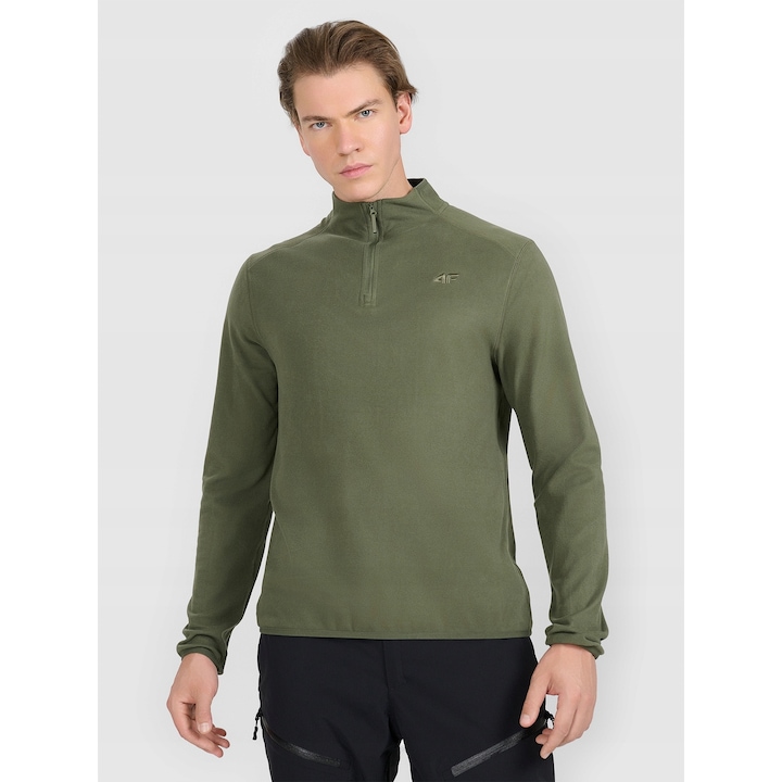 Мъжка спортна блуза 4F, термо, технология 4FWarm, каки, за ски, полиестер, Каки