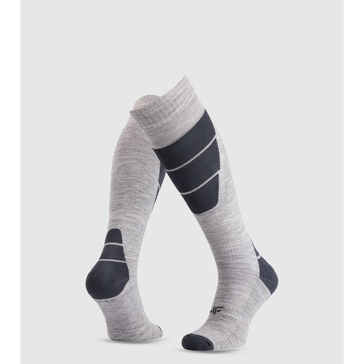 4F férfi sportzokni, poliészter, szürke, 39-42EU