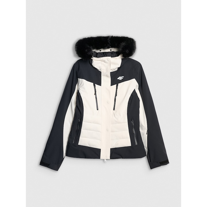 Geaca de schi dama 4F NeoDry 10000, impermeabila, respirabila, alba, poliester