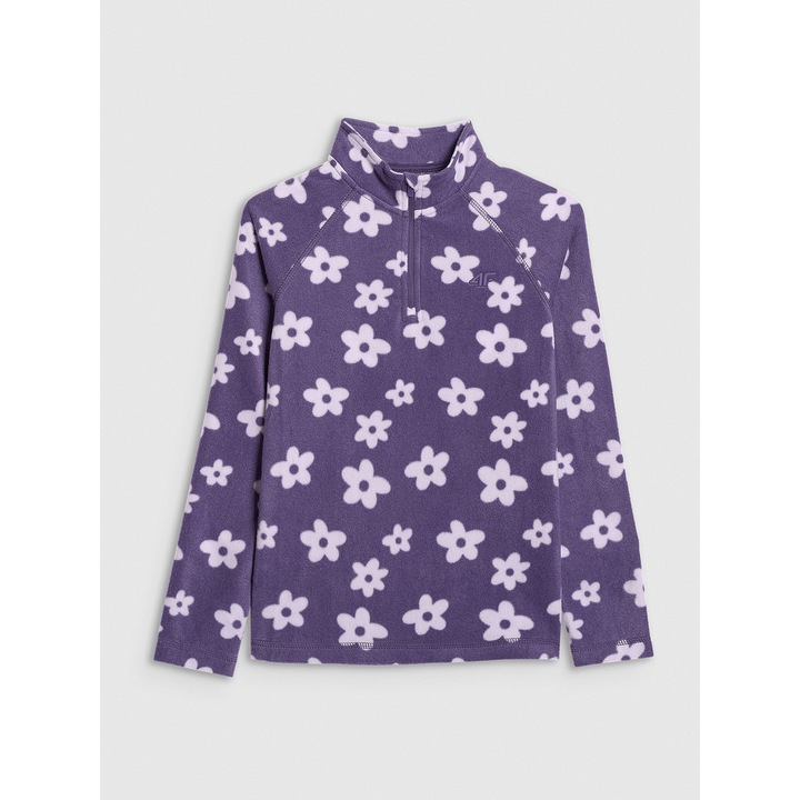Bluza copii, 4F, lenjerie termica din polar, calda, violet, 158-164 CM