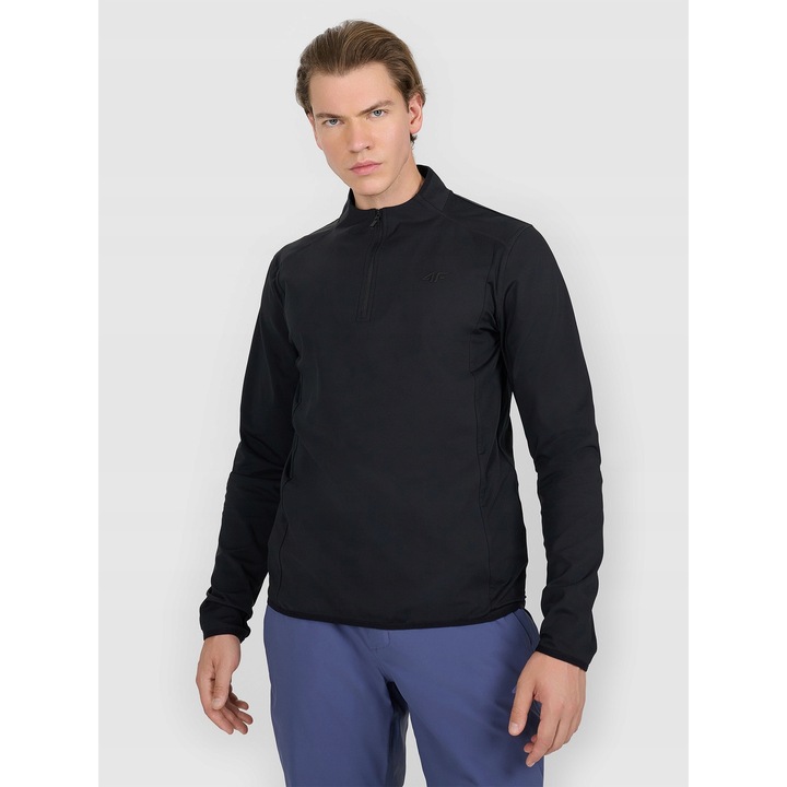 Мъжка спортна блуза 4F, изолирано термо бельо, черна, технология 4FWarm, XL INTL
