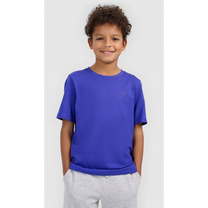 Gyermek póló, 4F, egyszerű, kék, pamut