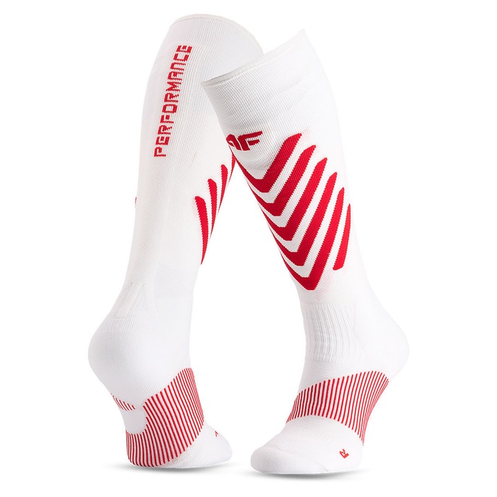 Sosete sport barbati 4Fdwqf, Rosu/Alb