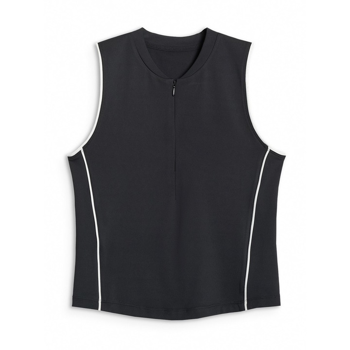 Maiou de antrenament, 4F, slim, negru, material sintetic