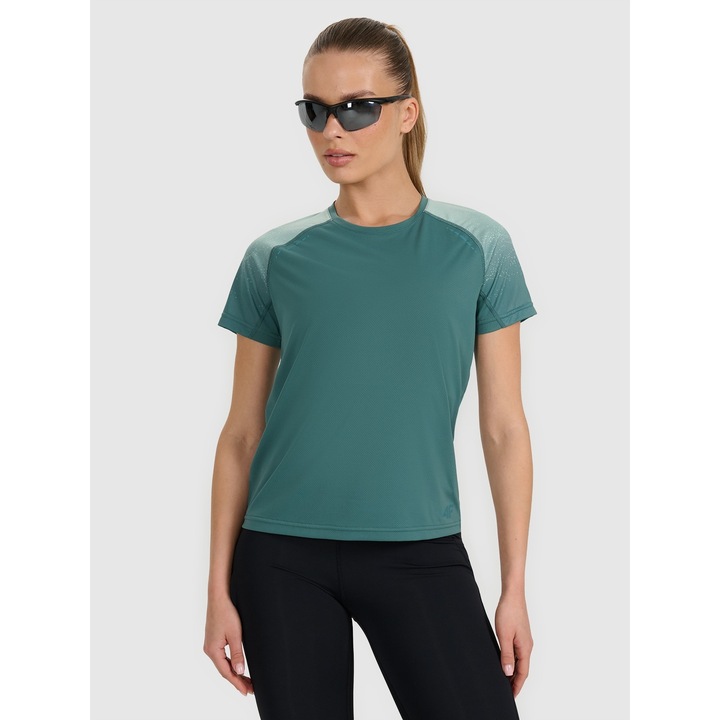 4F női sport póló, edzéshez, könnyű, zöld, poliészter