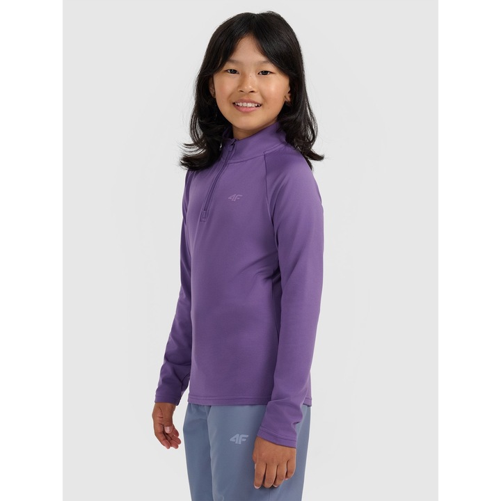 Sportos lány pulóver, 4F, fleece, lila, 158-164 CM