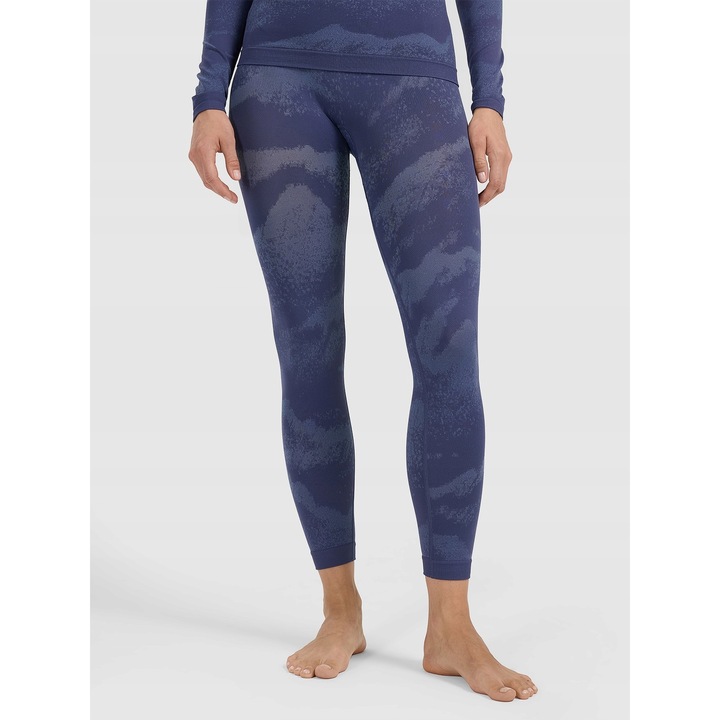 Női 4F sportnadrág, varrás nélküli termoaktív fehérnemű, kék, poliamid