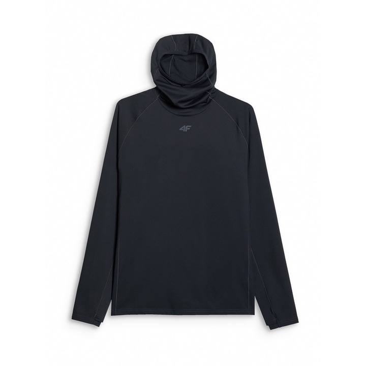 Bluza termica 4F barbati, gluga, poliester, Bleumarin