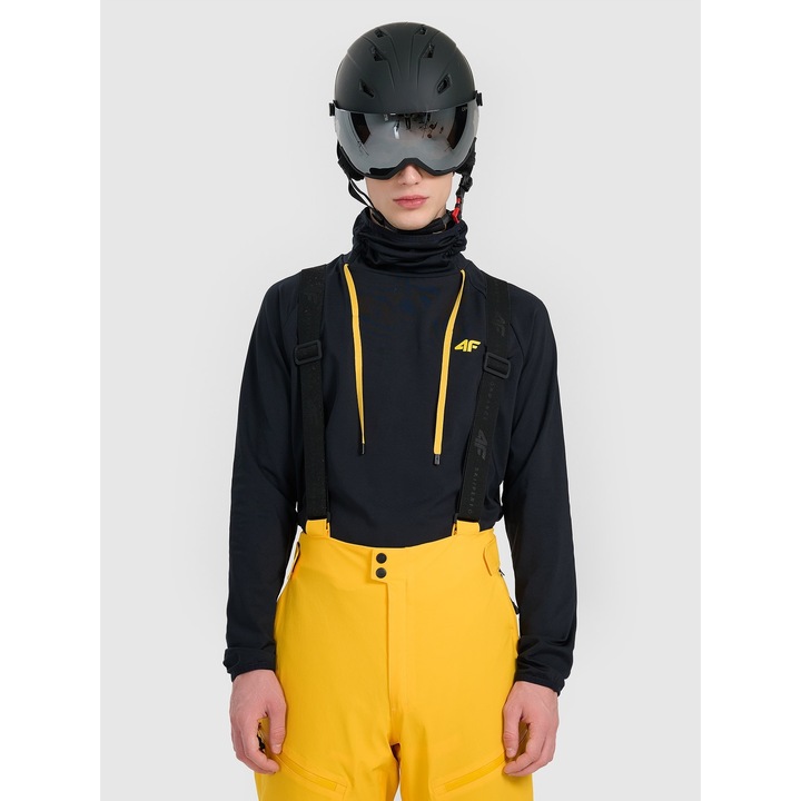 Мъжка спортна блуза, 4F, термо, черна, полиестер