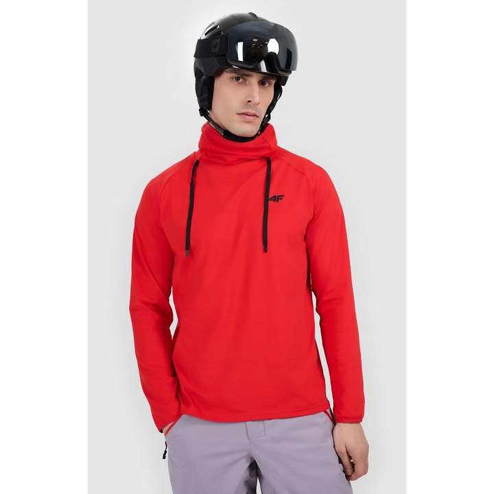 Мъжка спортна блуза, 4F, термо, изолирана, червена, полиестер, 2XL INTL