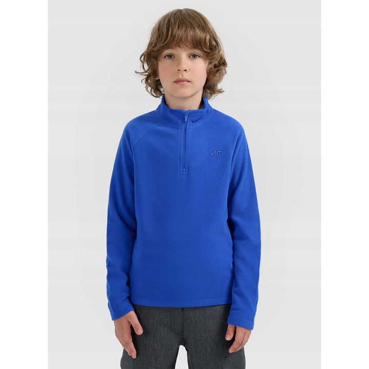 Fiú sportpulóver, 4F, poliészter, kék, 158-164 CM