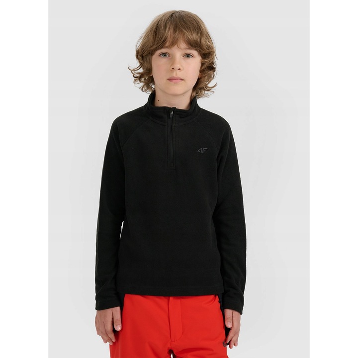 Bluza 4F, negru, poliester, Negru