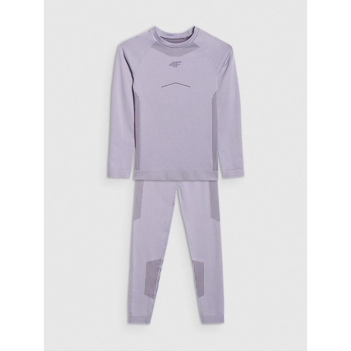 Lenjerie termoactiva fete, 4F, poliester, violet
