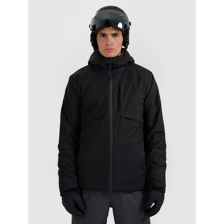 Férfi síkabát, 4F, poliészter, fekete, 2XL INTL