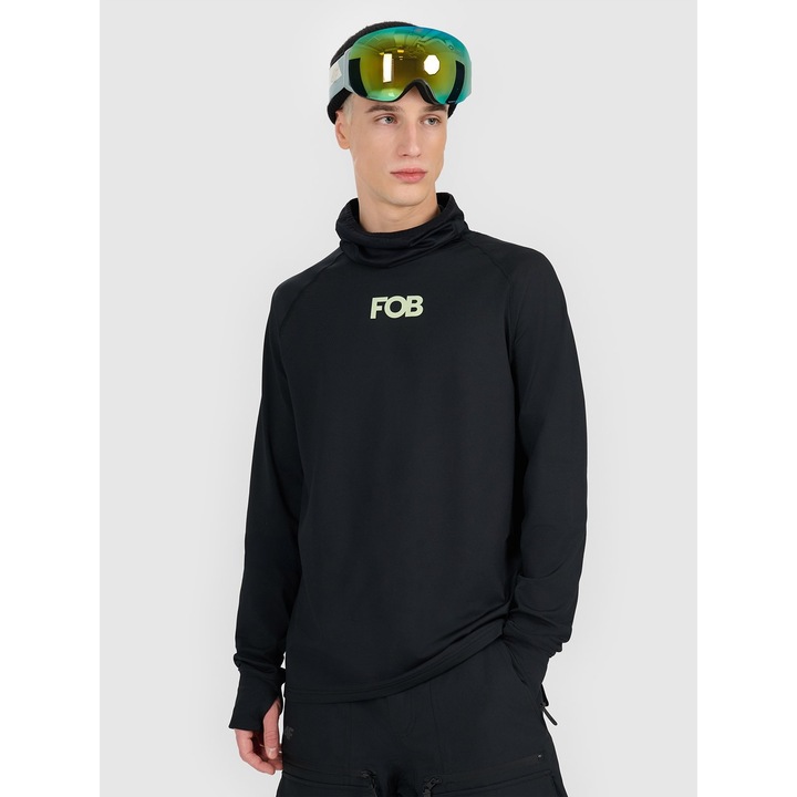 Мъжка спортна блуза, 4F, черна термо, полиестер, Черен, 2XL