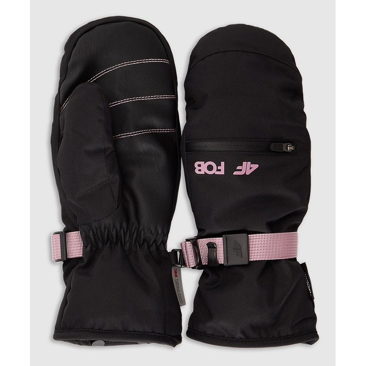 Manusi snowboard 4F, membrana NeoDry 15000, Thinsulate, negru, L